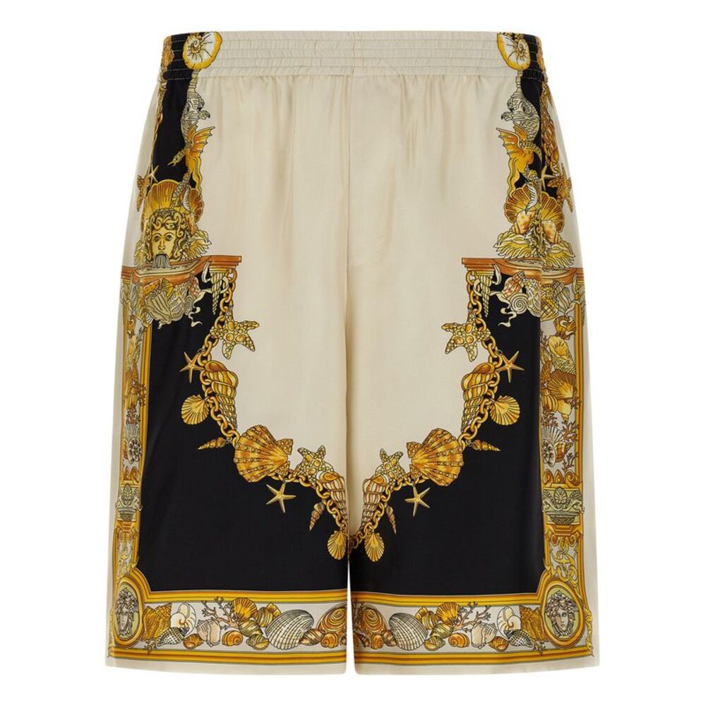 Versace Multicolor Silk Bermuda Men's Shorts